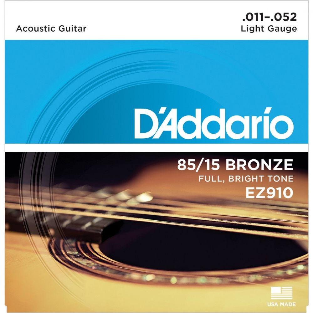 D'ADDARIO EZ910 .011-.052 Stygos akustinei gitarai