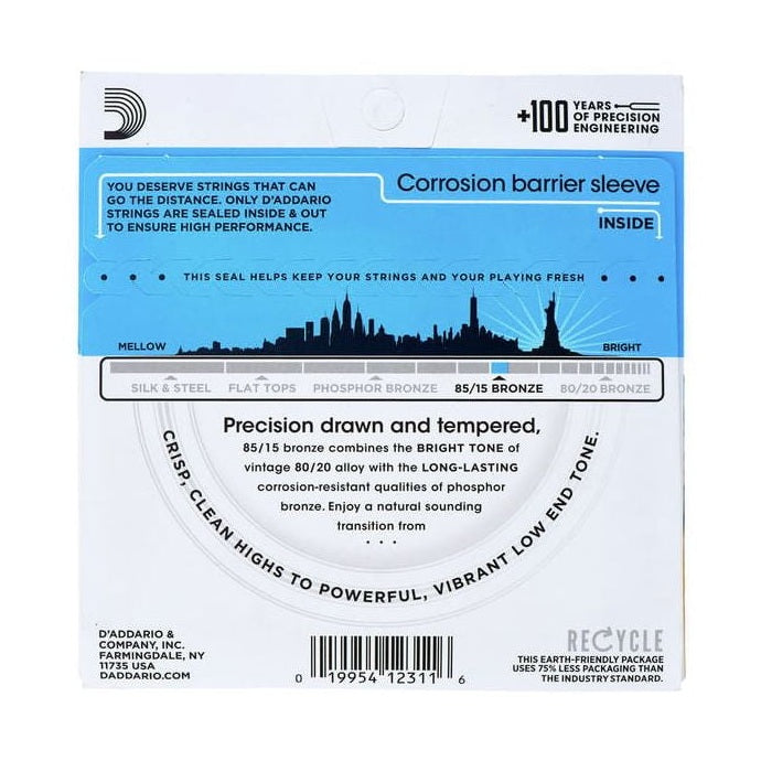 D'ADDARIO EZ920 .012-.054 Stygos akustinei gitarai