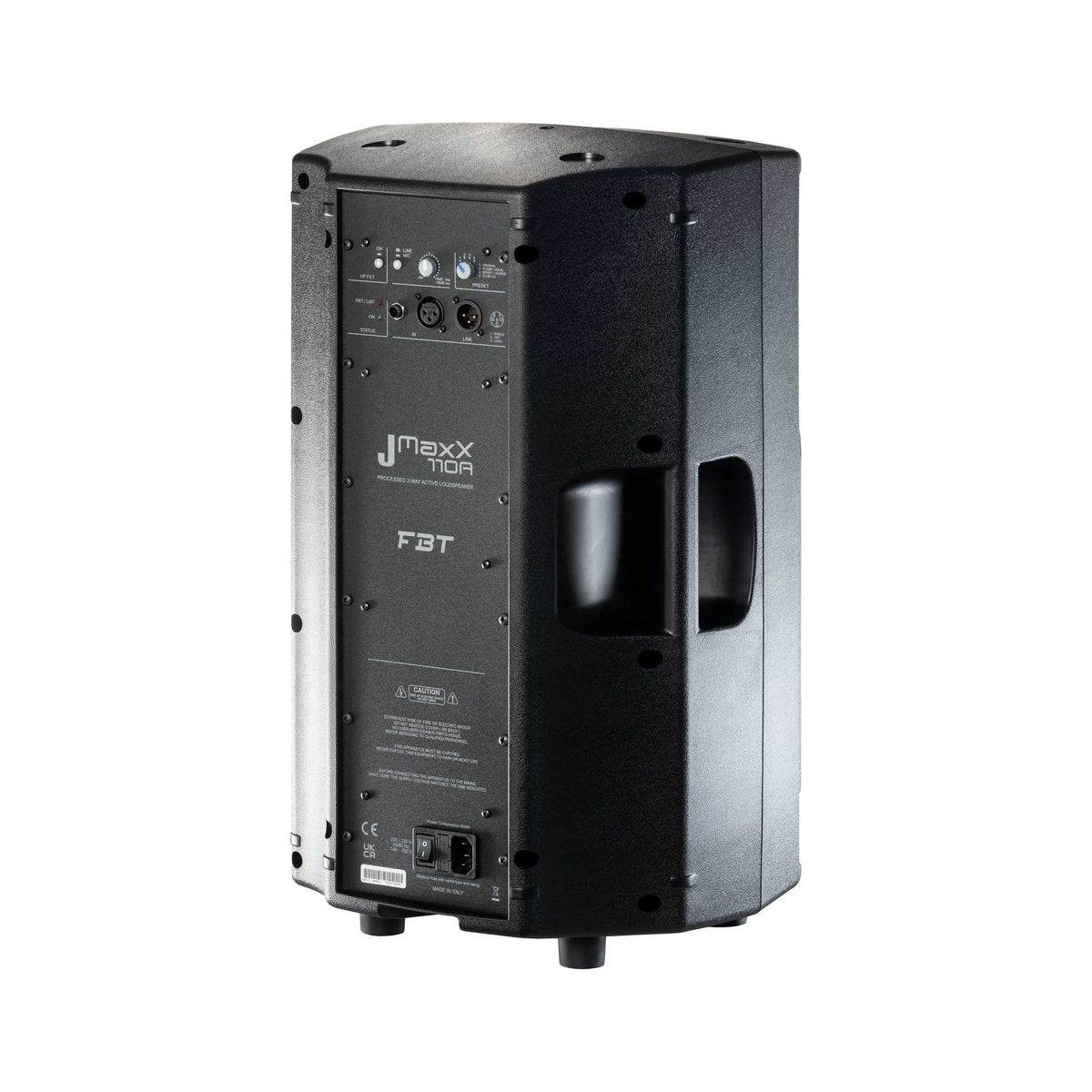 FBT JMAXX 110A active speaker, rear angle view