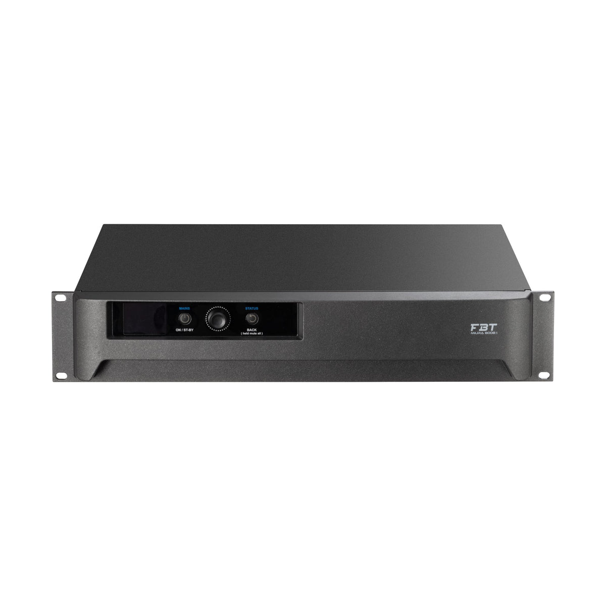FBT MIURA 8008I galios stiprintuvas iš priekio ir viršaus