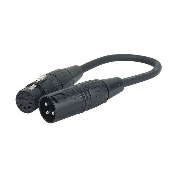 SHOWTEC FLA37 3pin XLR M/5pin XLR F Kab.