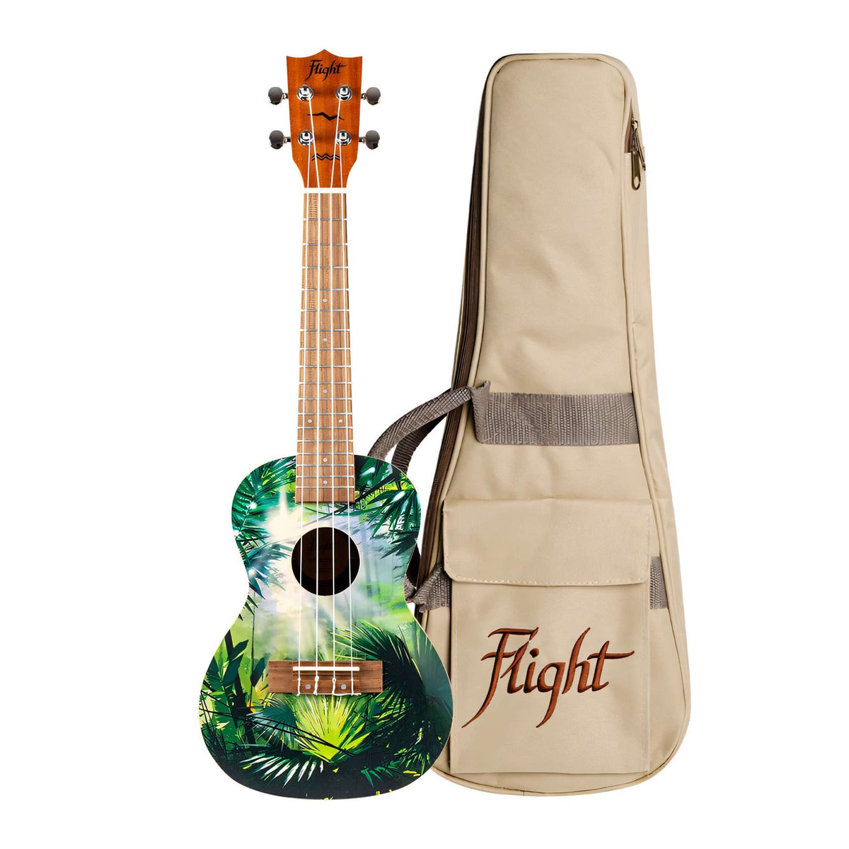 Flight AUC-33 Jungle concert ukulele with gig bag