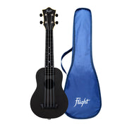 Flight TUS35E BK electro-acoustic soprano ukulele with gig bag