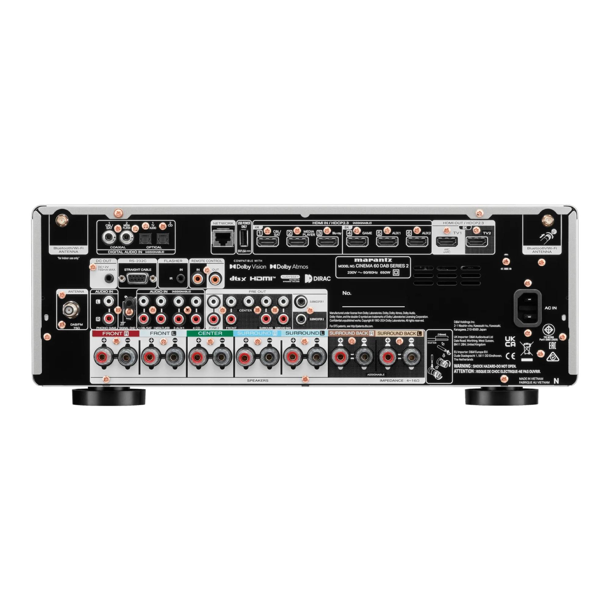 Marantz CINEMA 60 DAB SERIES 2 7.2 kanalų namų kino AV stiprintuvas