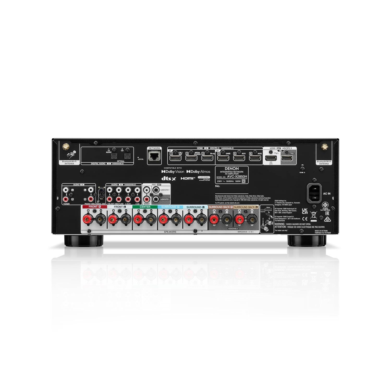 Denon AVC-X2850H 7.2 kanalų 8K namų kino AV stiprintuvas