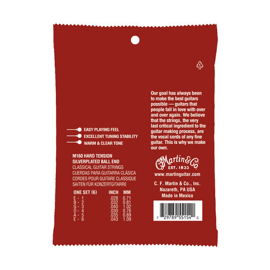 MARTIN M160 CLASSICAL HARD Stygos klasikinei gitarai