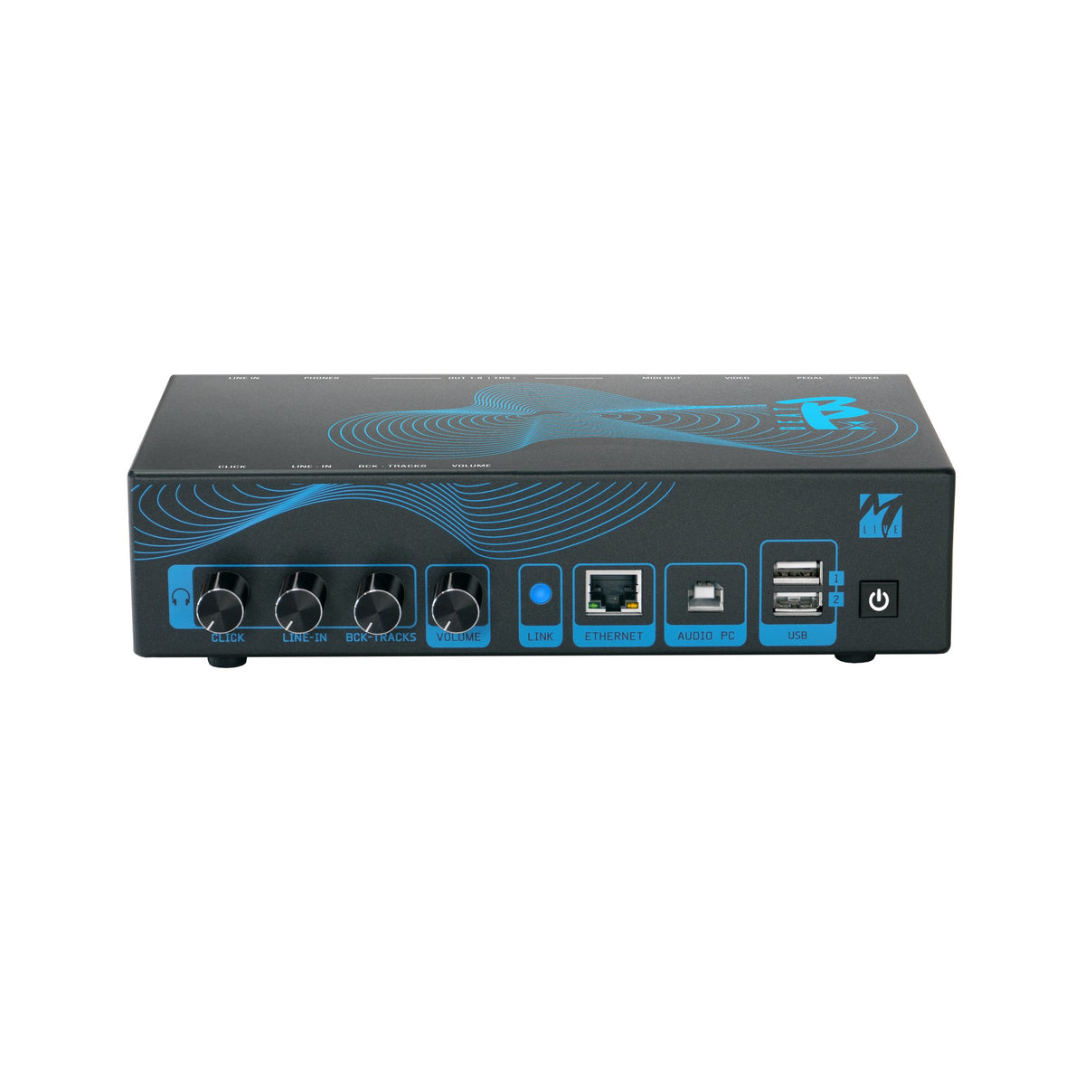 M-Live B.Beat X 128 GB Wi-Fi garso ir vaizdo grotuvas, reguliatoriai, tinklo ir USB jungtys