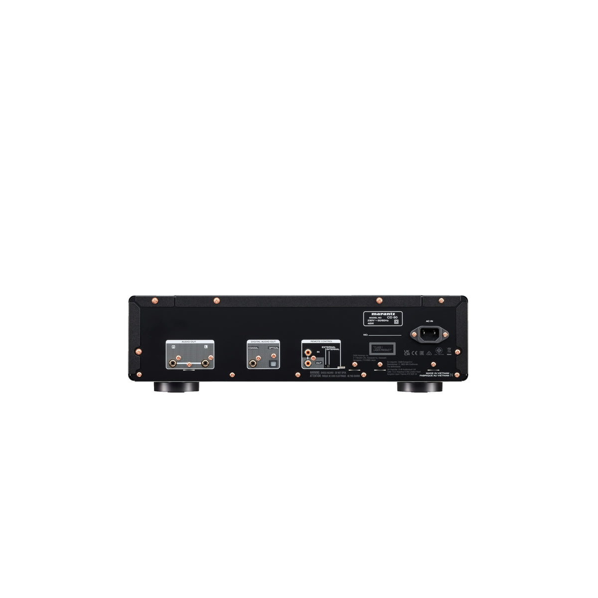 Marantz CD 60 Black CD grotuvo galinė pusė su garso išvestimis