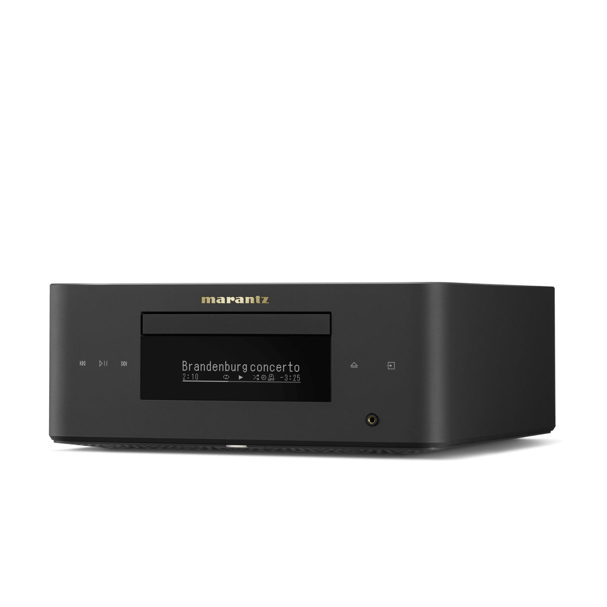 Marantz MCR 60n DAB juodos spalvos Hi-Fi sistema, vaizdas kampu