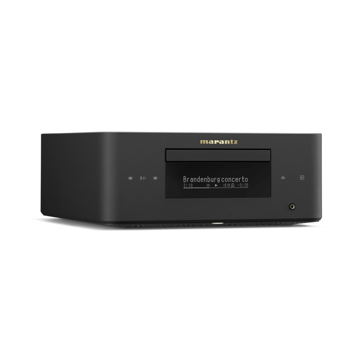 Marantz MCR 60n DAB juodos spalvos Hi-Fi sistema, vaizdas kampu iš dešinės