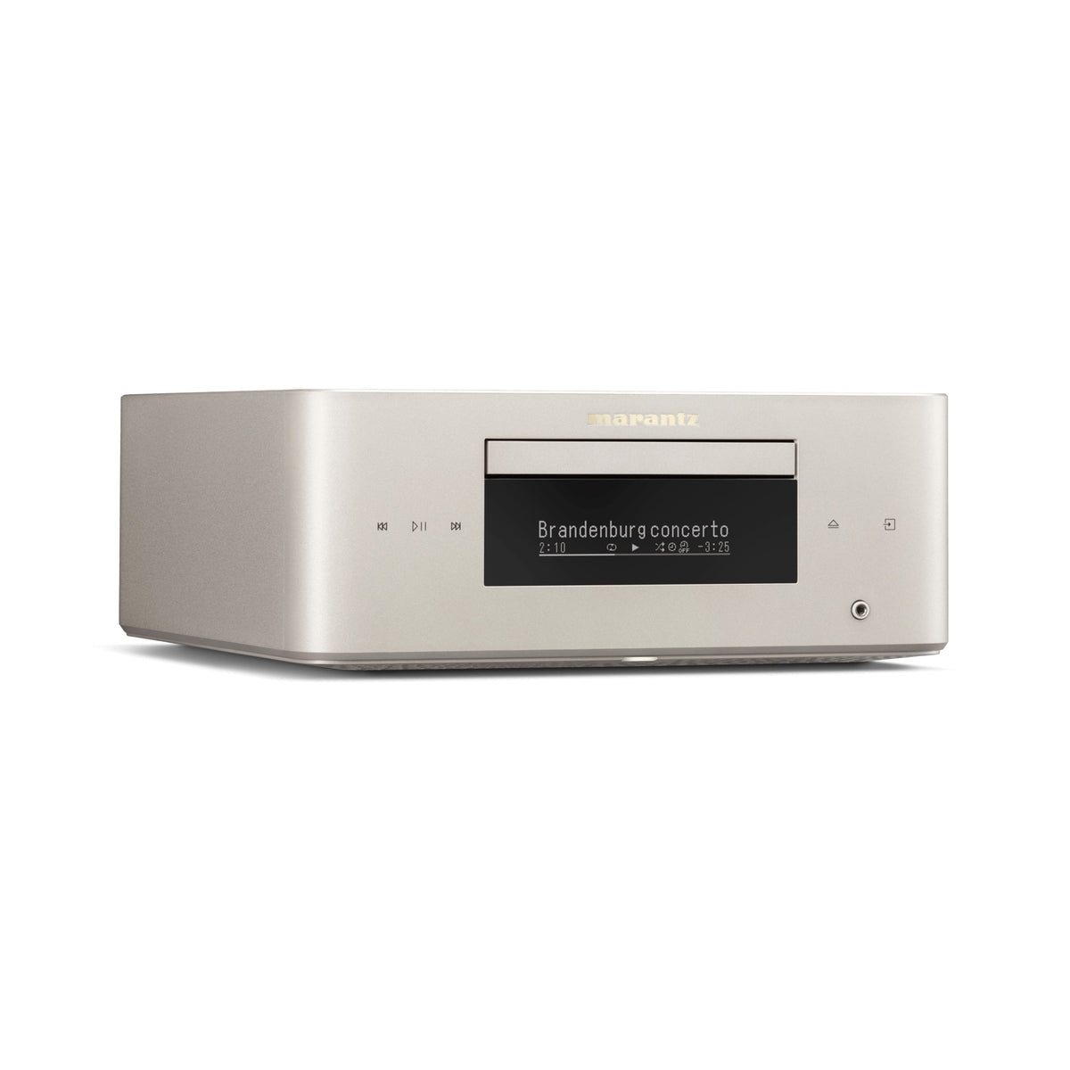 Marantz MCR 60n DAB Champagne Gold spalvos Hi-Fi sistema, vaizdas kampu iš dešinės