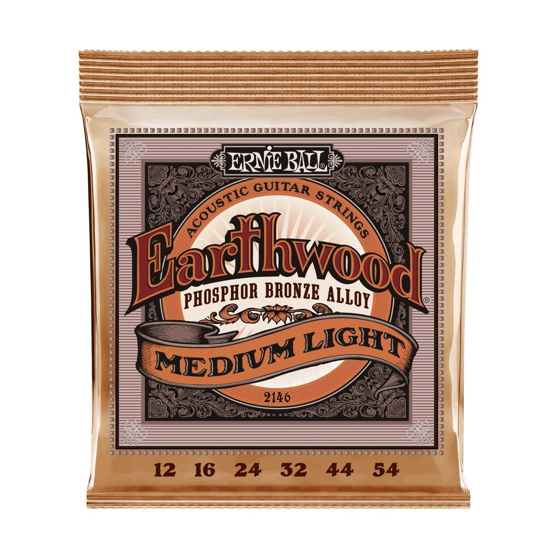 ERNIE BALL 2146 EARTHWOOD MEDIUM LIGHT PHOSPHOR BRONZE ACOUSTIC 12-54 Stygos