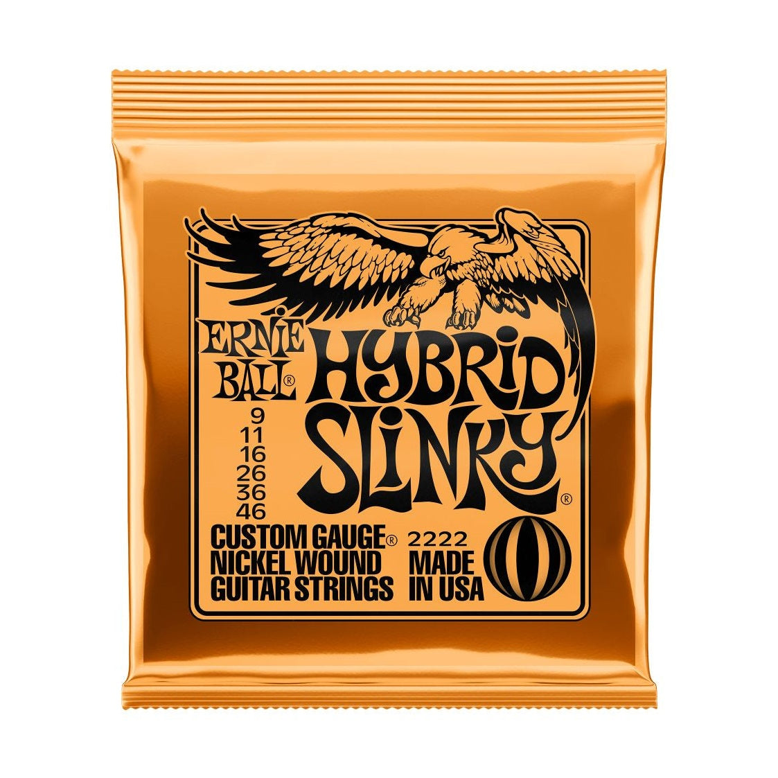 ERNIE BALL 2222 HYBRID SLINKY NICKEL WOUND ELECTRIC 9-46 Stygos