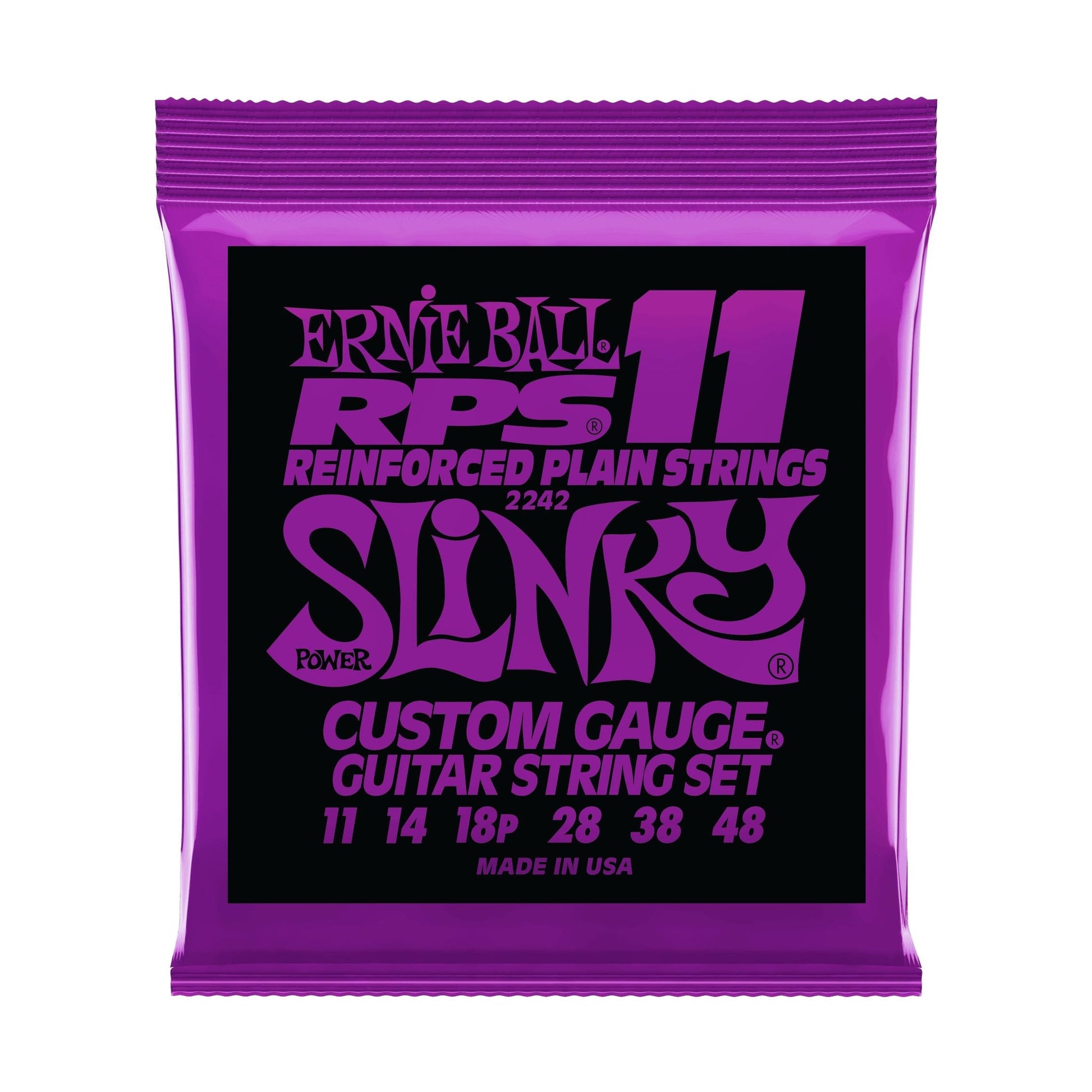 ERNIE BALL 2242 POWER SLINKY RPS PURE NICKEL WOUND ELECTRIC 11-48 Stygos