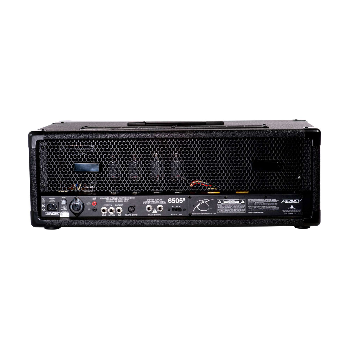 Peavey 6505 II gitaros stiprintuvas, galinė dalis ir jungtys