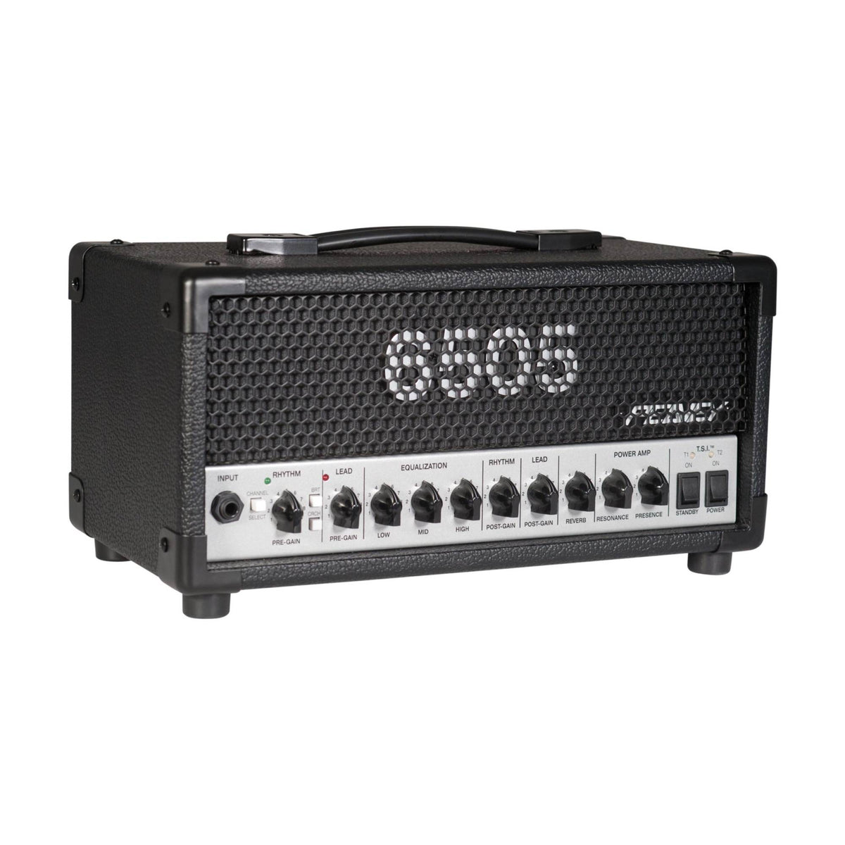 Peavey 6505 MH gitaros stiprintuvas, vaizdas kampu iš kitos pusės