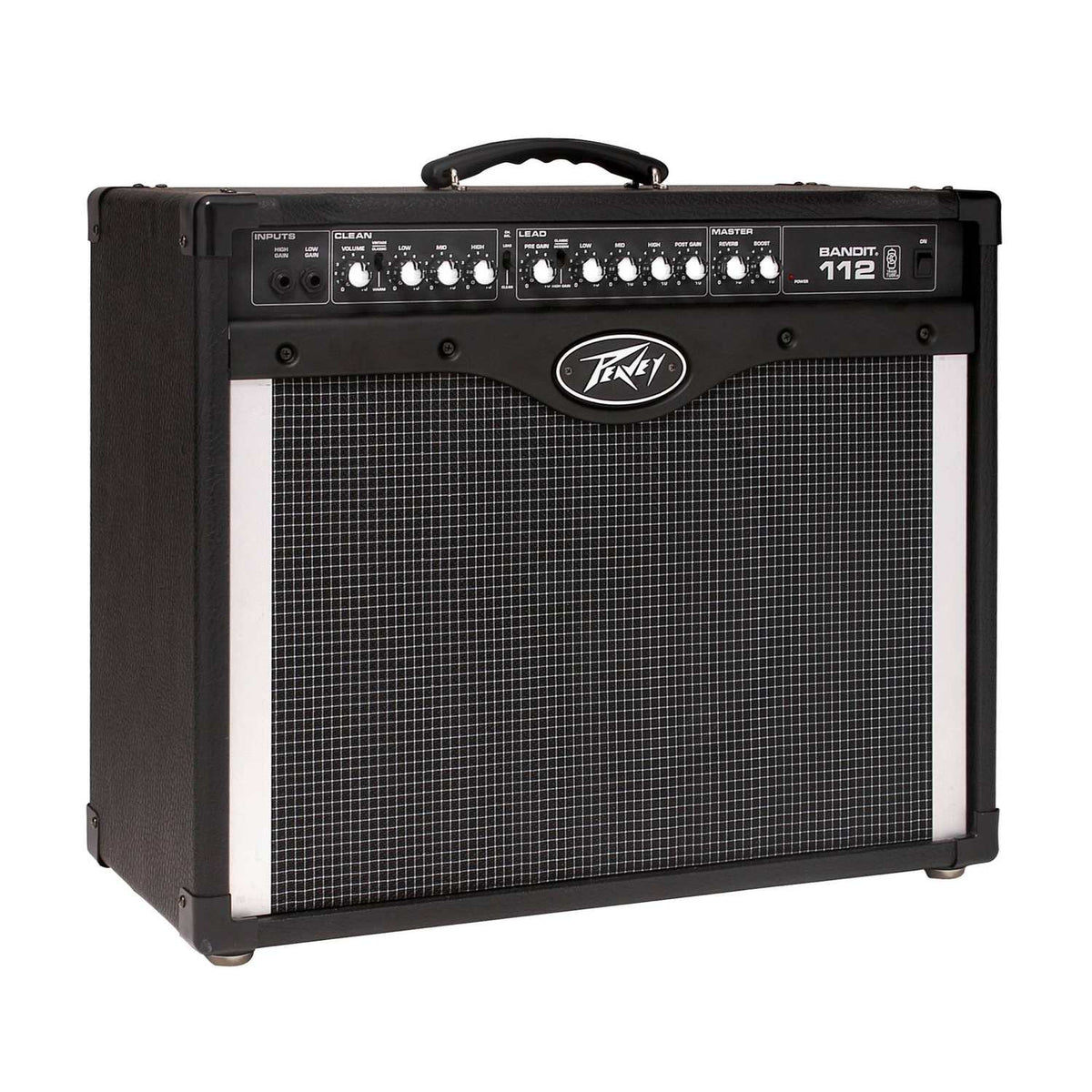 Peavey Bandit 112 gitaros stiprintuvas, vaizdas kampu iš kitos pusės