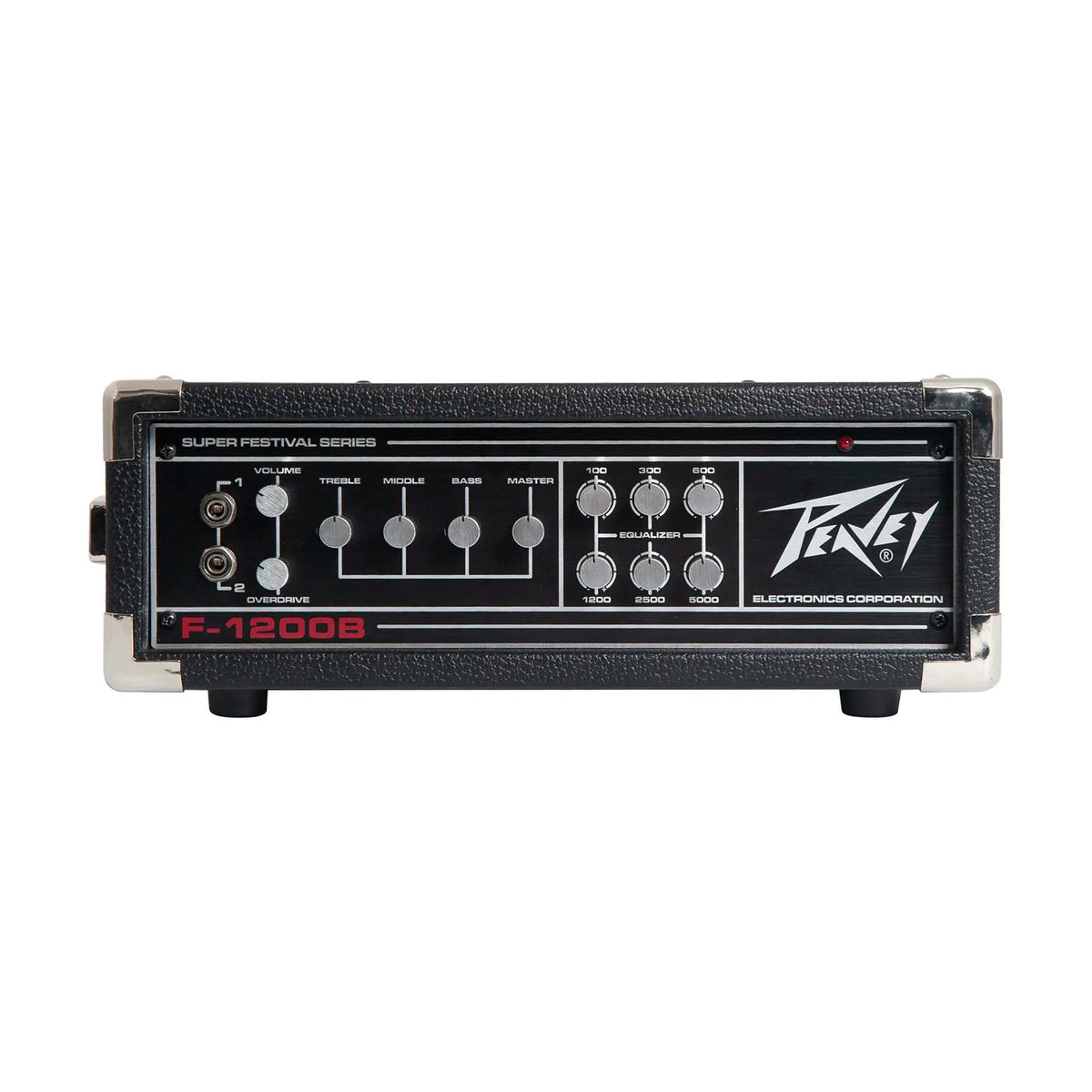 Peavey F-1200B bosinės gitaros stiprintuvas, priekinė dalis