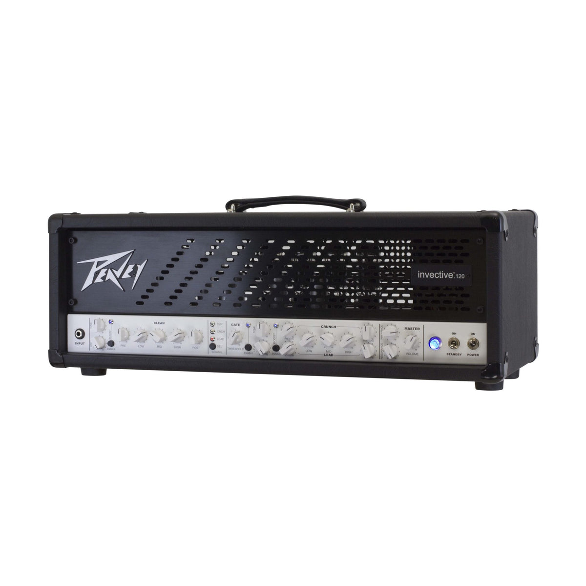 Peavey invective.120 gitaros stiprintuvas, korpuso vaizdas iš vienos pusės