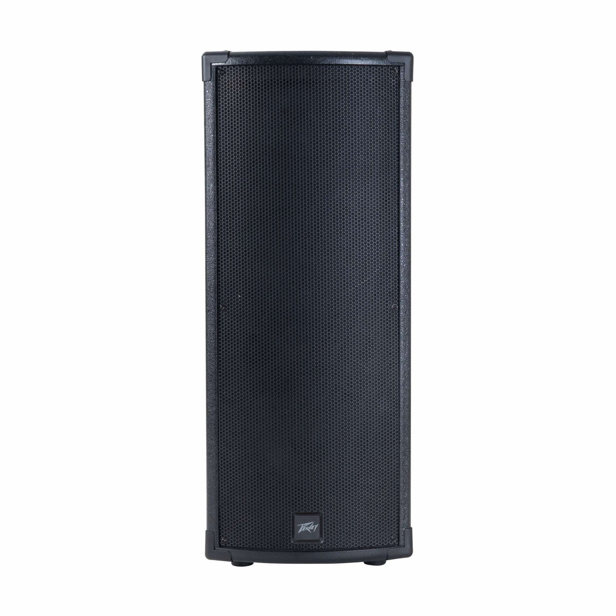 Peavey P1 BT aktyvi garso kolonėlė, priekinė dalis ir garsiakalbių grotelės