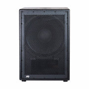 Peavey PVs 15 aktyvi žemų dažnių kolonėlė, priekinė dalis ir garsiakalbių grotelės
