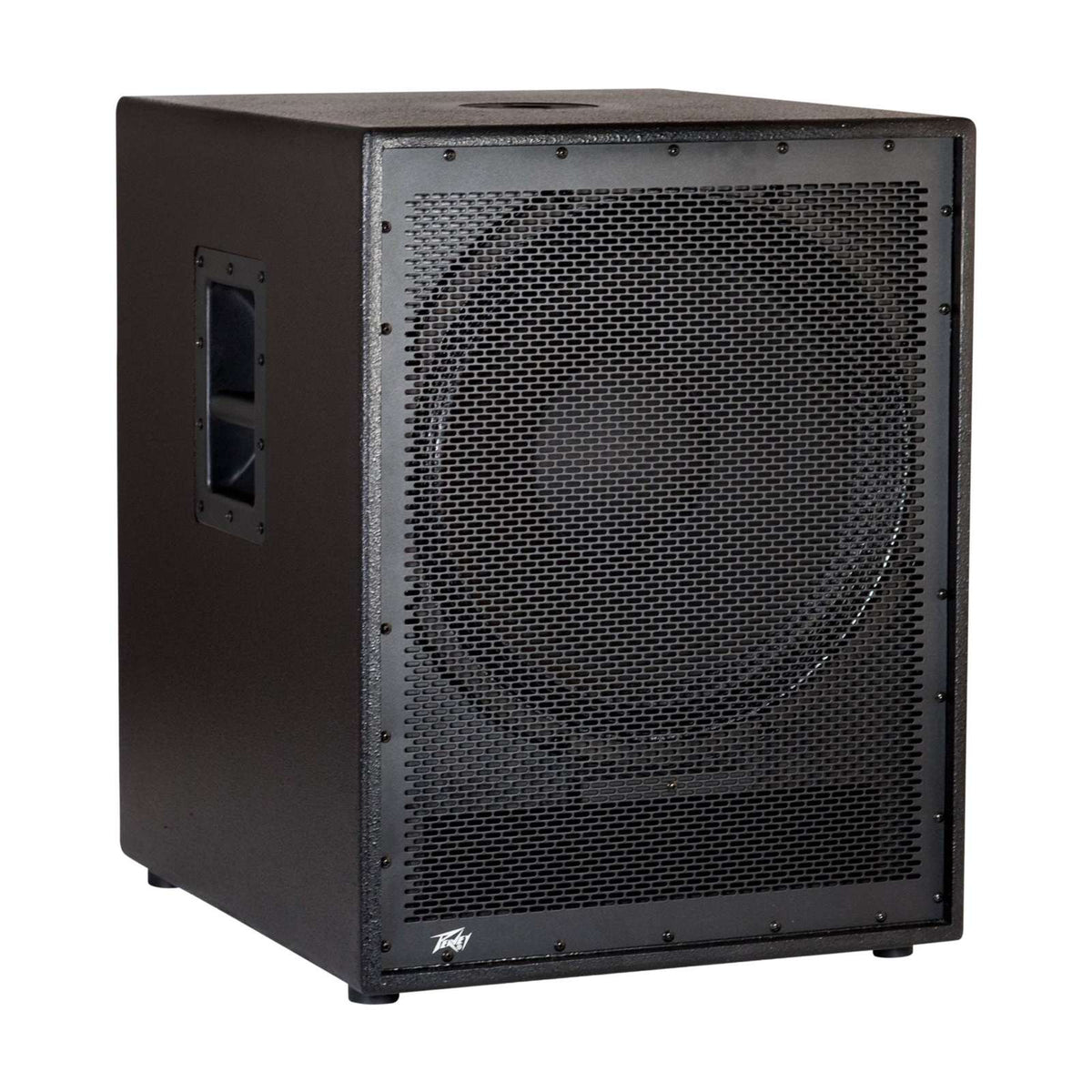 Peavey PVs 18 aktyvi žemų dažnių kolonėlė, vaizdas kampu iš kitos pusės