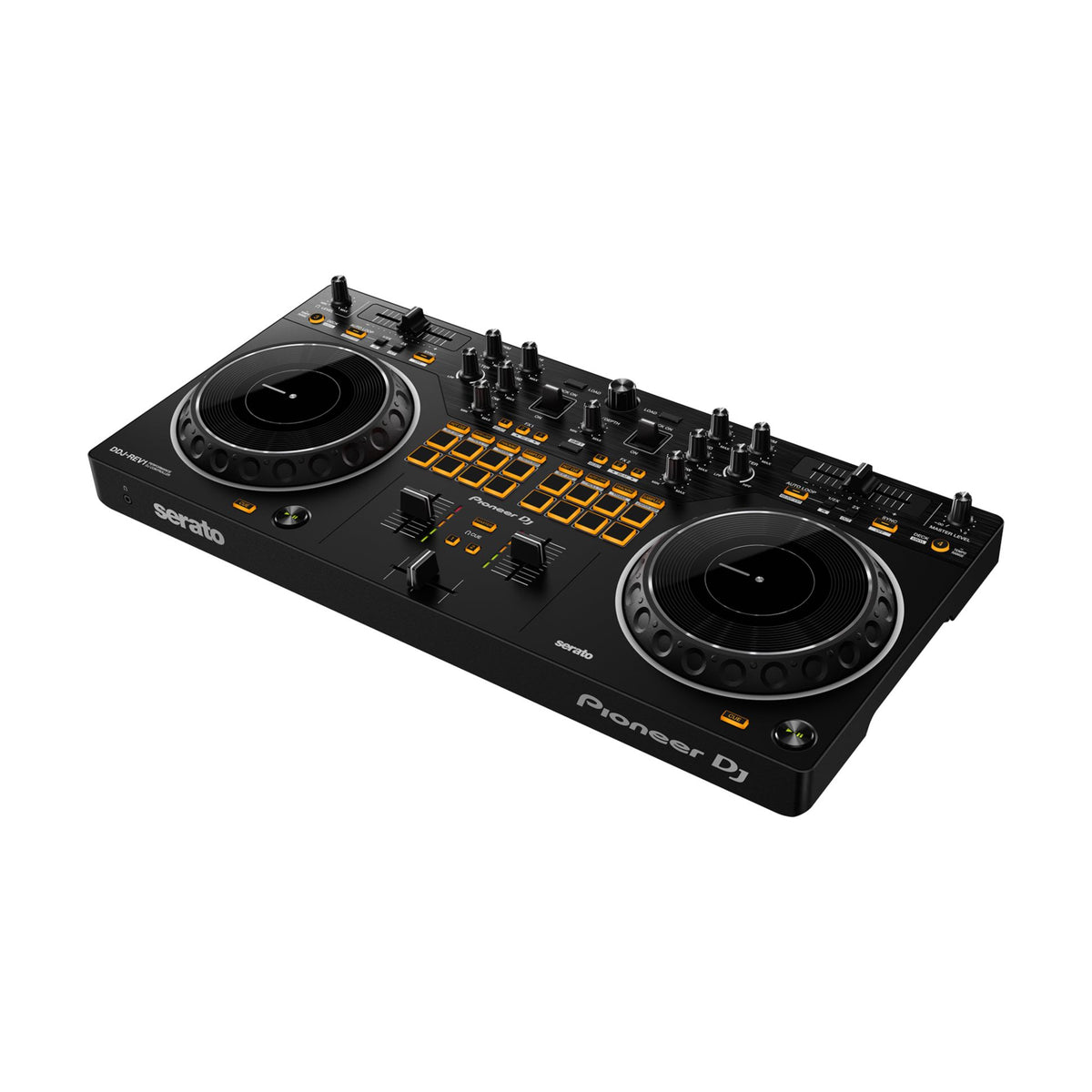 Pioneer DJ DDJ-REV1 DJ kontroleris, bendras vaizdas kampu