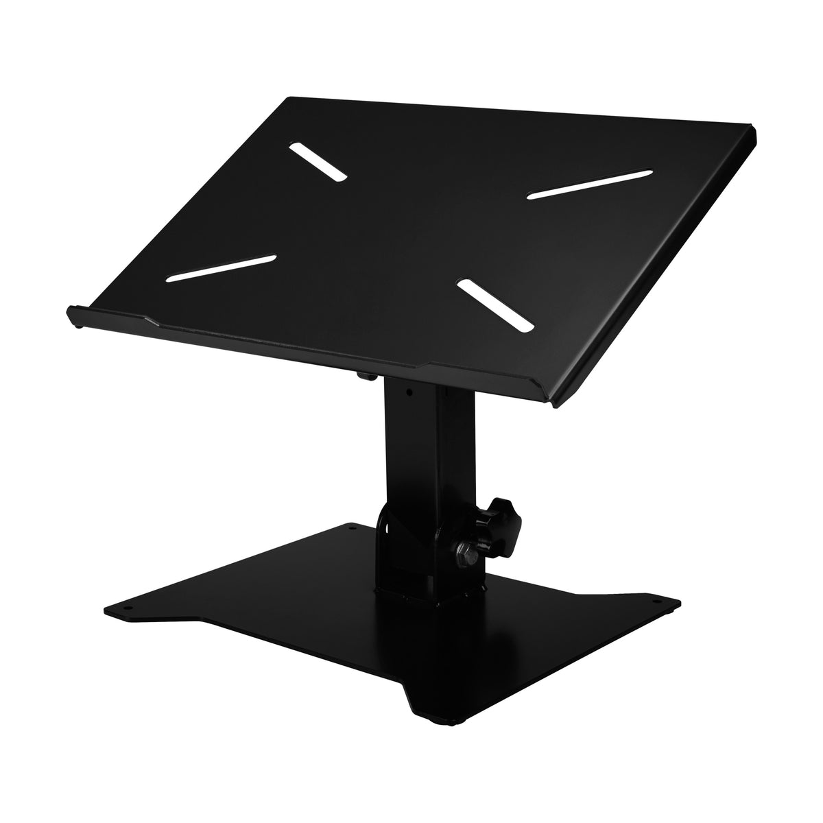 Pioneer DJ DJC-STS1 DJ equipment stand, top plate and support viewed at an angle