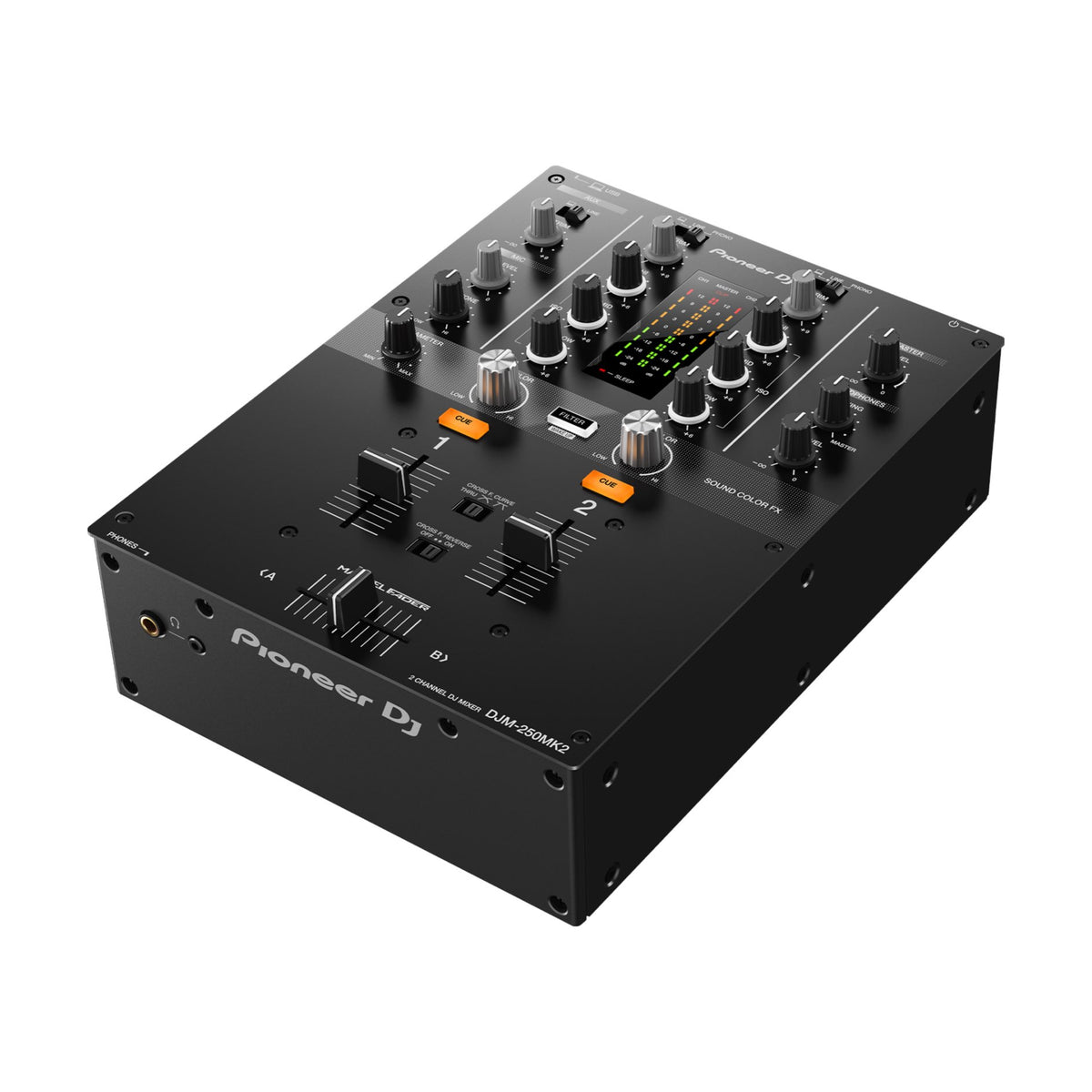 Pioneer DJ DJM-250MK2 DJ pultas, bendras vaizdas kampu