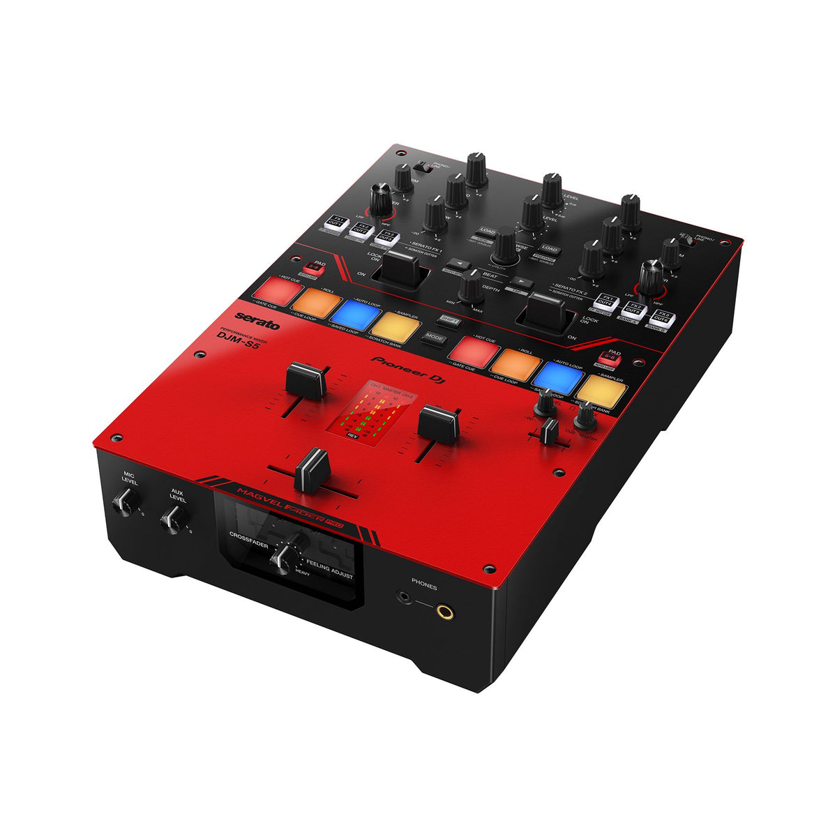 Pioneer DJ DJM-S5 DJ pultas, bendras vaizdas kampu
