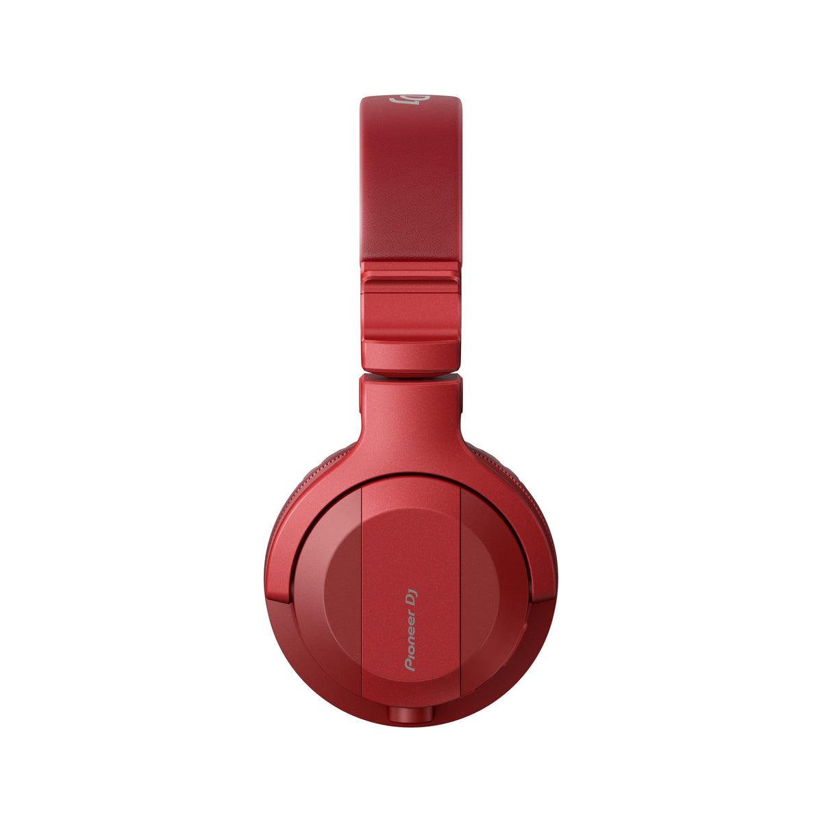 Pioneer DJ HDJ-CUE1BT-R DJ Headphones, red, side view of the ear cup