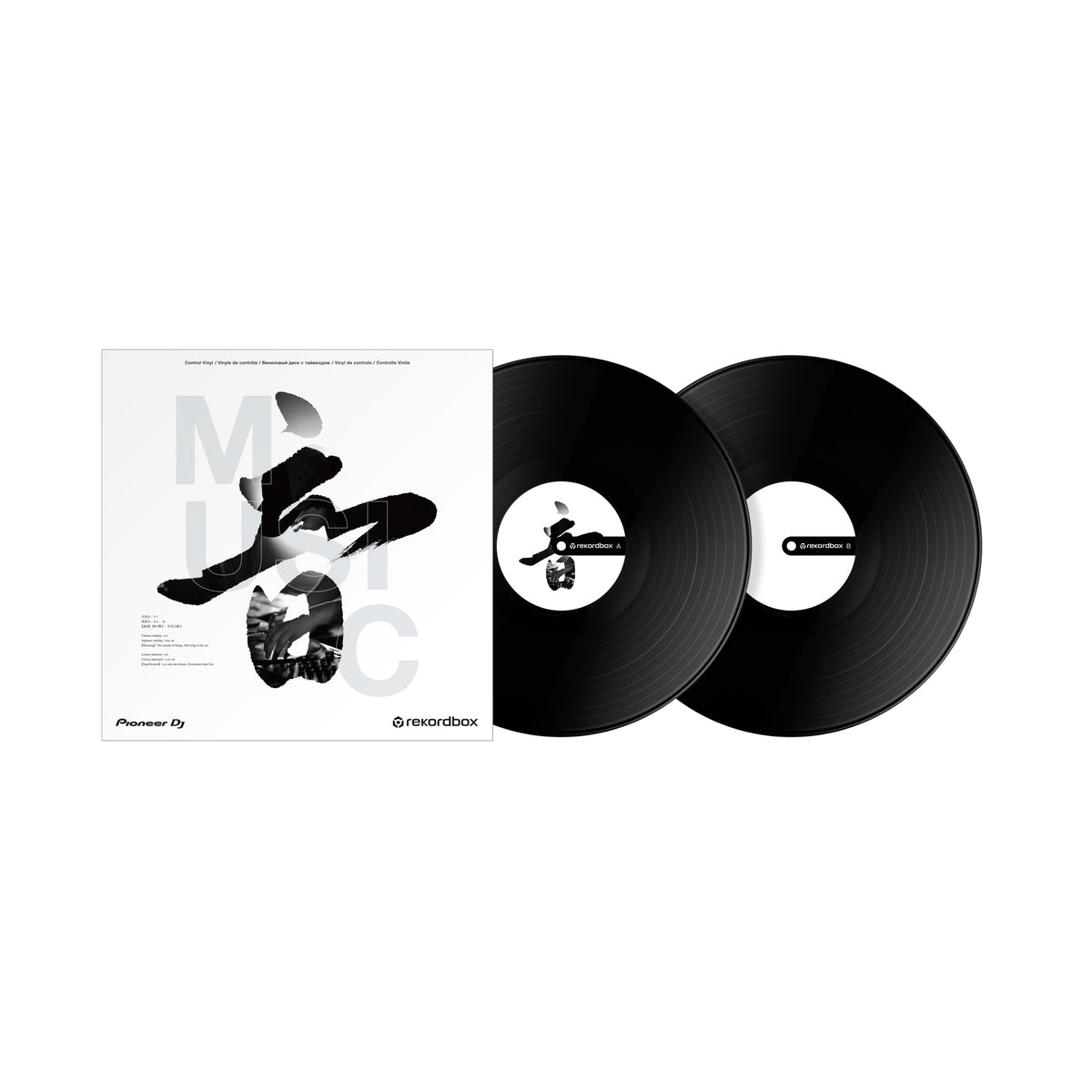 Pioneer DJ RB-VD2 Control Vinyl, black, pair and sleeve