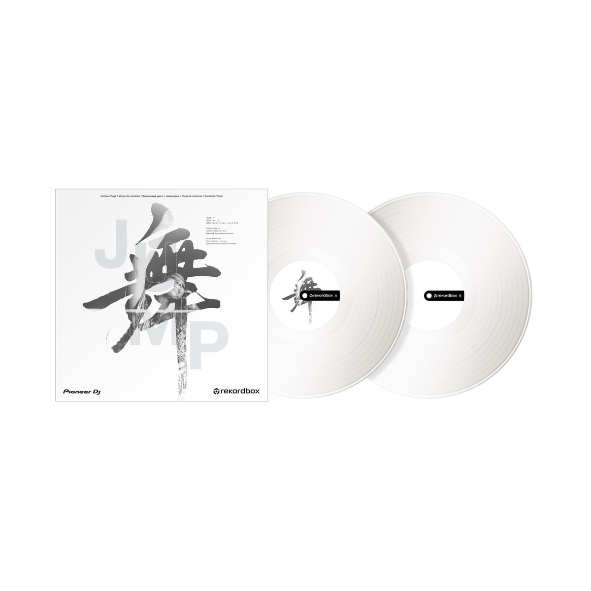 Pioneer DJ RB-VD2 Control Vinyl, white, pair and sleeve