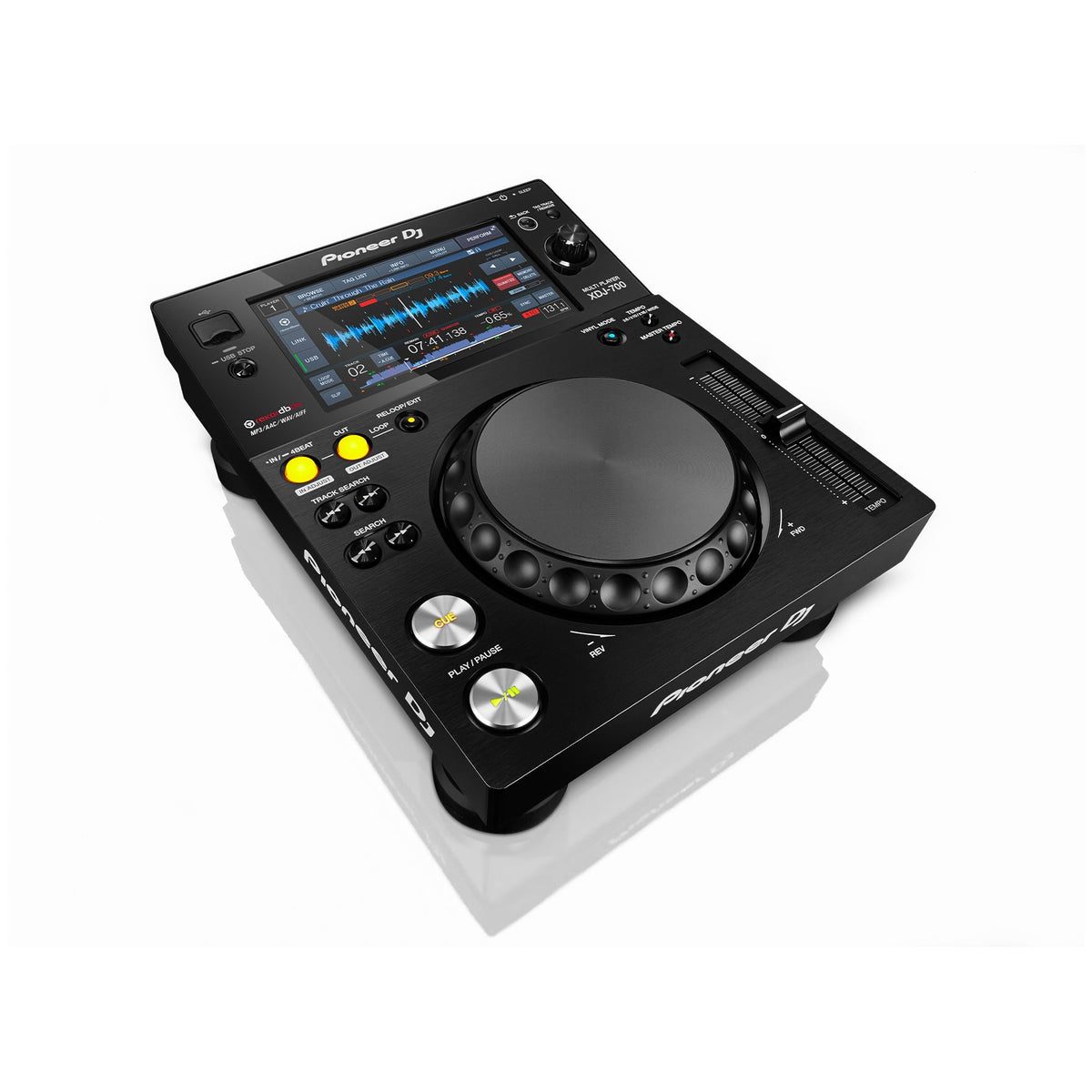 Pioneer DJ XDJ-700 DJ Player, screen and jog wheel from another angle