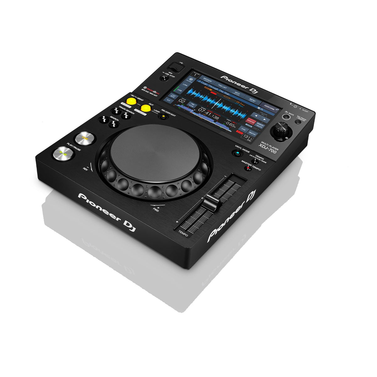 Pioneer DJ XDJ-700 DJ Player without stand, angled control panel
