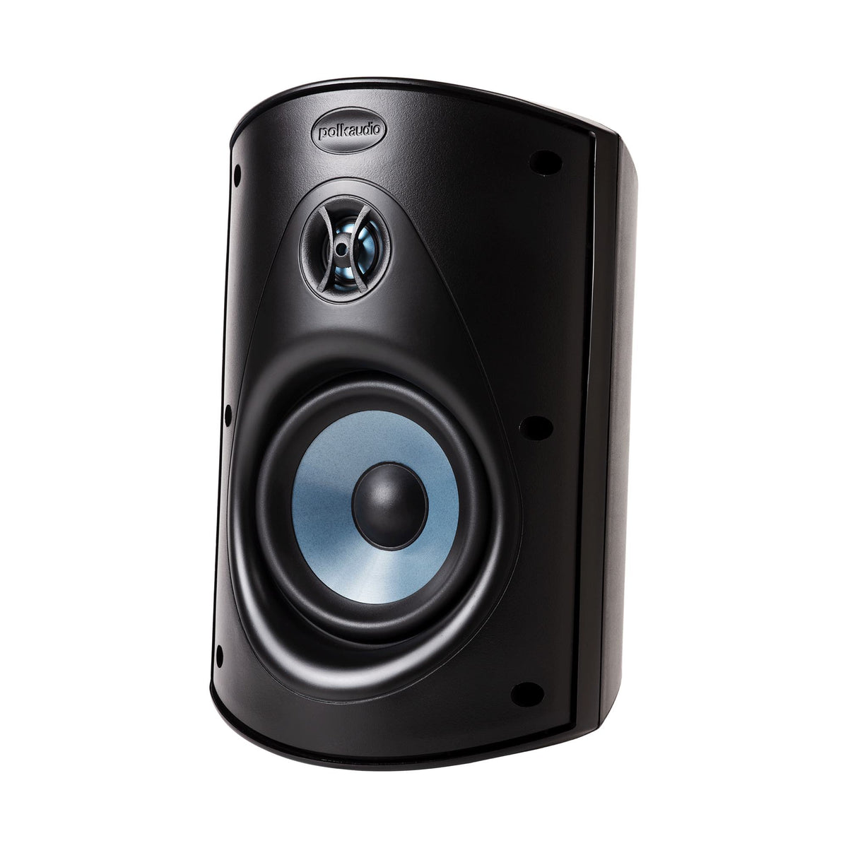 Polk Audio Atrium 6 juodos spalvos lauko garso kolonėlė, priekis be grotelių