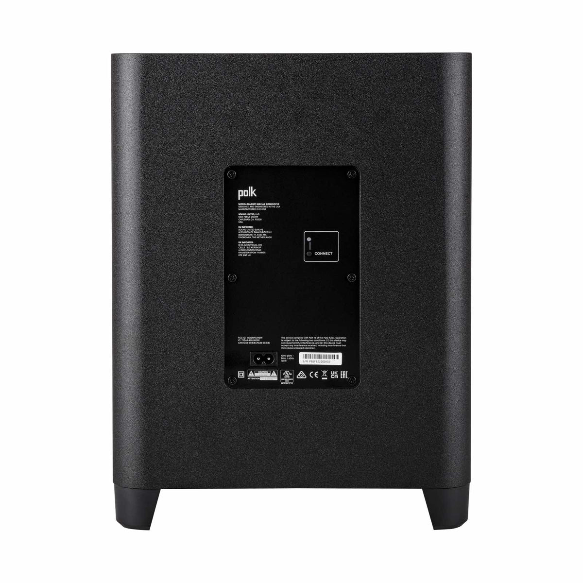 Polk Audio MagniFi Max AX SR Soundbar System, subwoofer rear