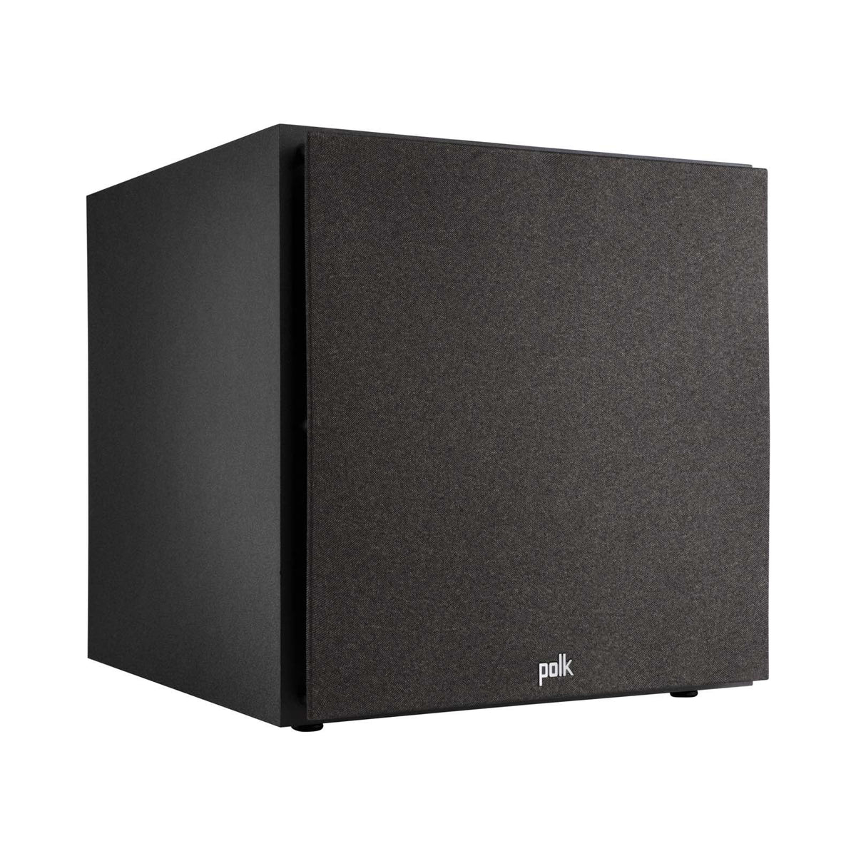 Polk Audio Monitor XT12 Powered Subwoofer, angled front view, without grille