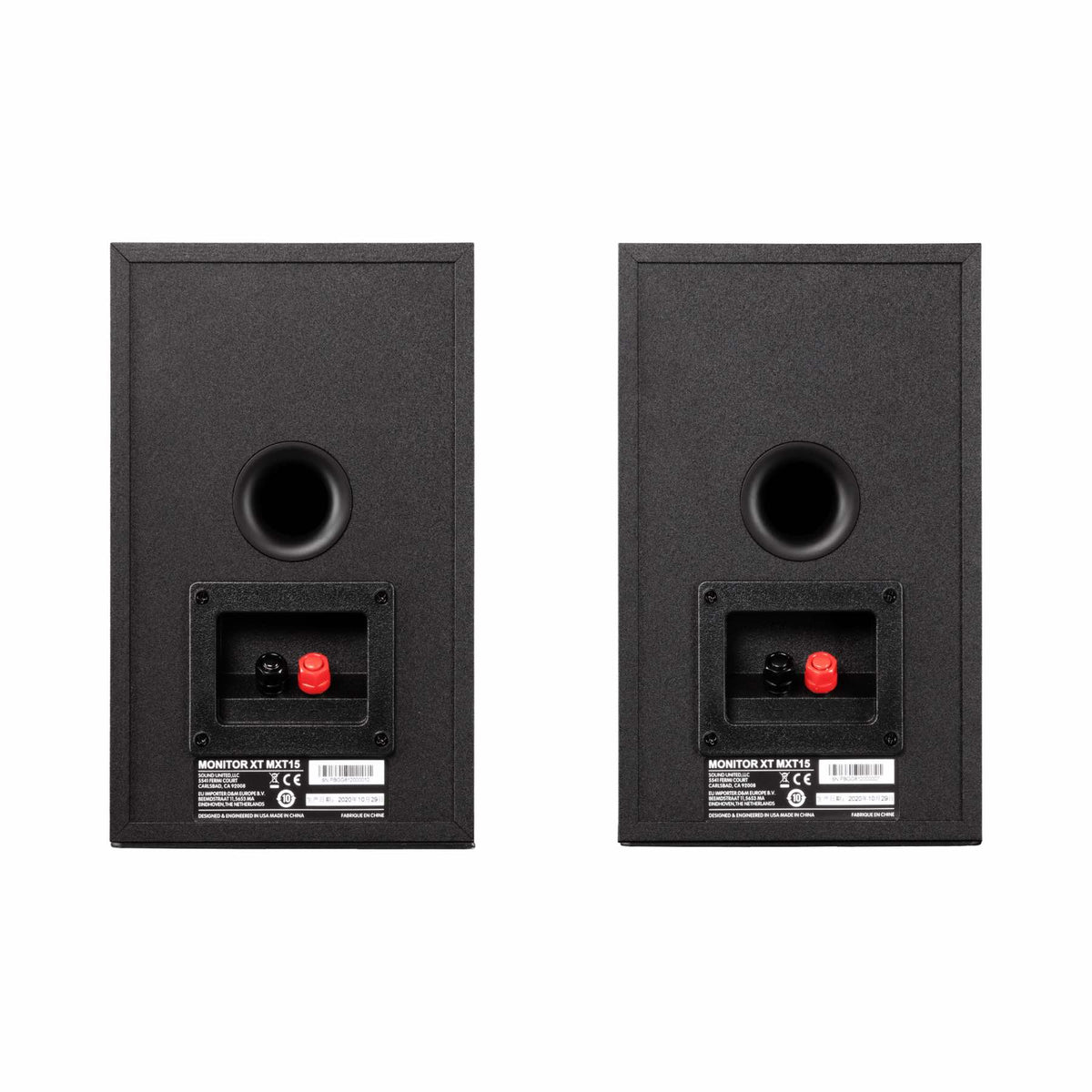 Polk Audio Monitor XT15 kolonėlių pora, vaizdas iš galo su jungtimis