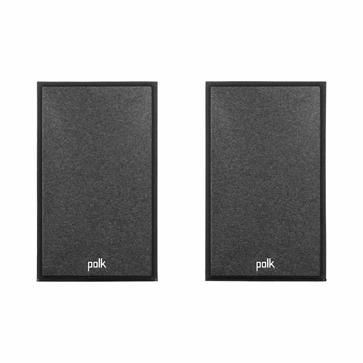 Polk Audio Monitor XT15 kolonėlių pora iš priekio su grotelėmis