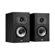 Polk Audio Monitor XT20 kolonėlių pora, vaizdas iš priekio kampu, be apsauginių grotelių