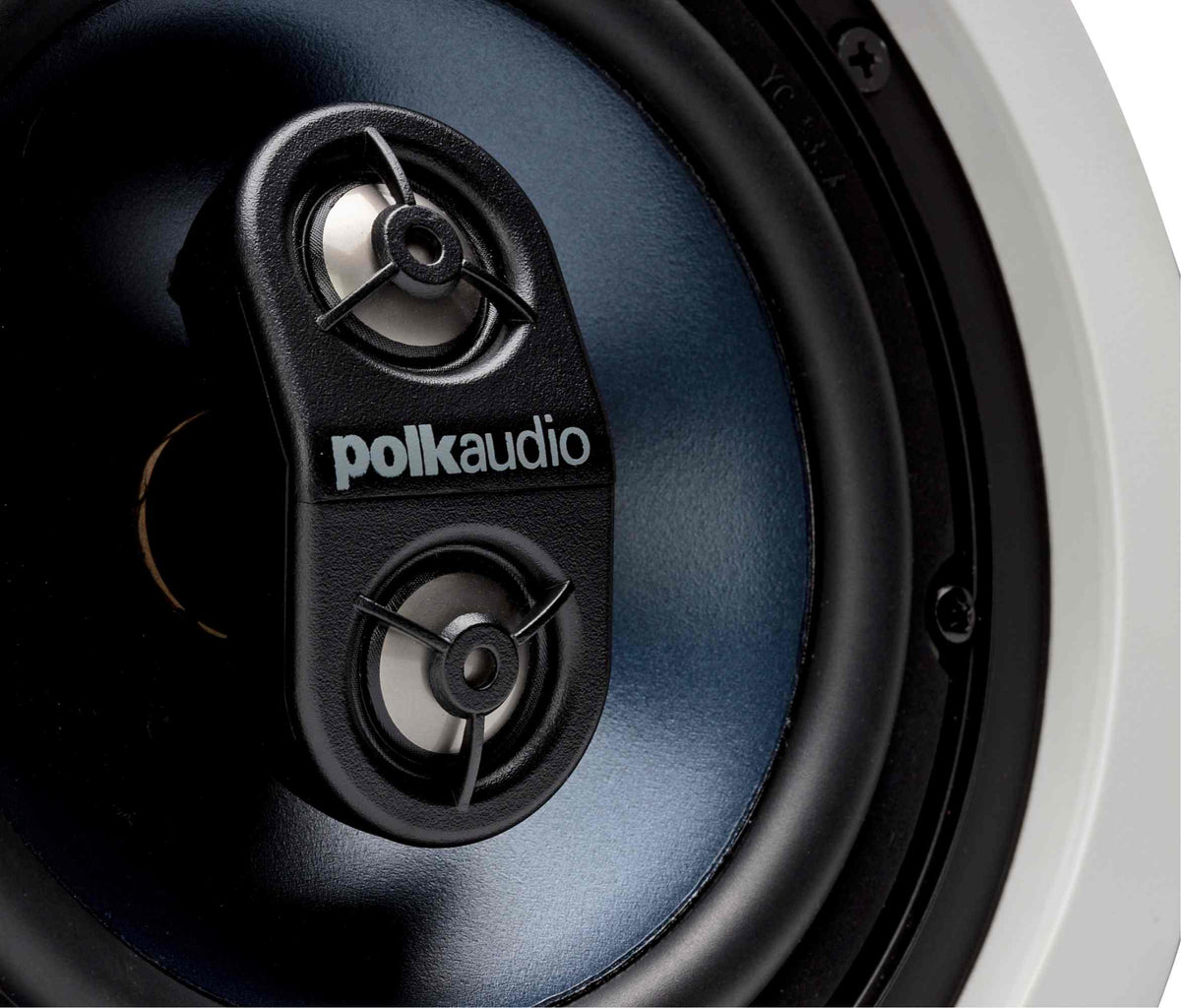 Polk Audio RC6S lubinė kolonėlė, dviejų aukštų dažnių garsiakalbių detalė