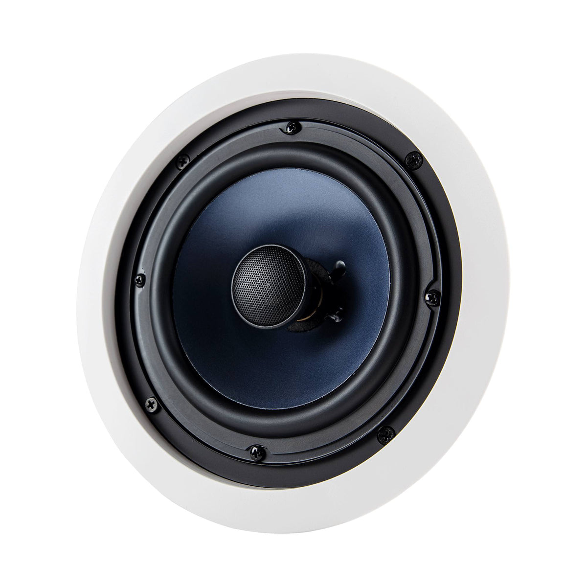 Polk Audio RC80i lubinė kolonėlė, vaizdas kampu be grotelių