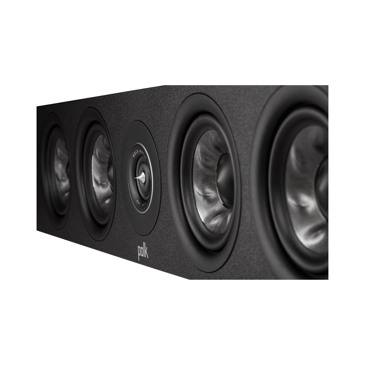Polk Audio Reserve R350 black center speaker, driver detail