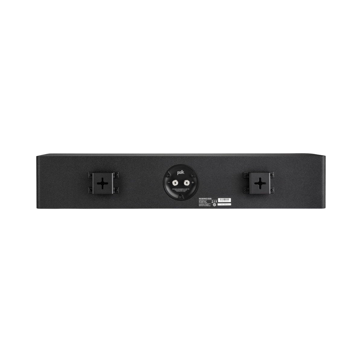 Polk Audio Reserve R350 black center speaker, rear view
