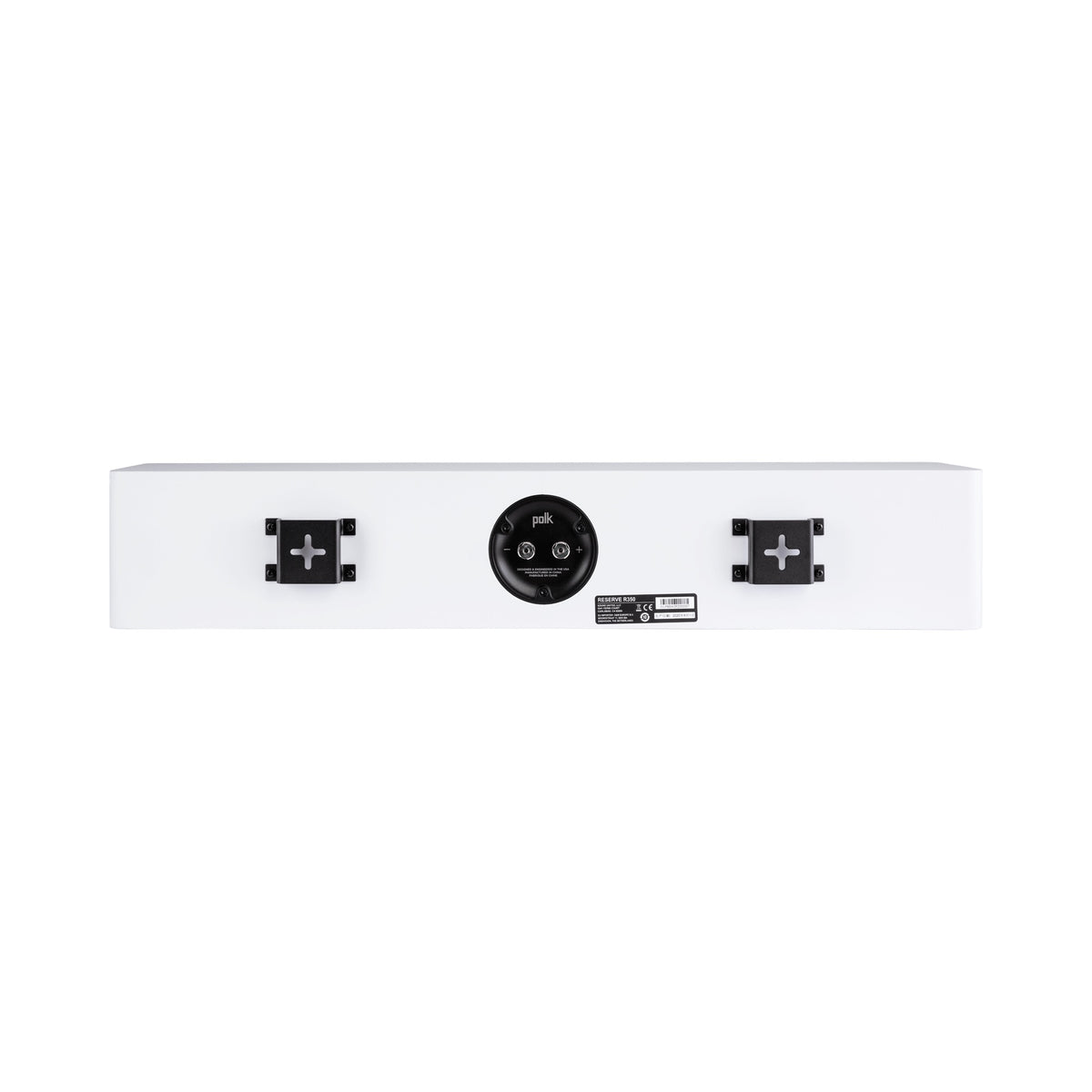 Polk Audio Reserve R350 white center speaker, rear view