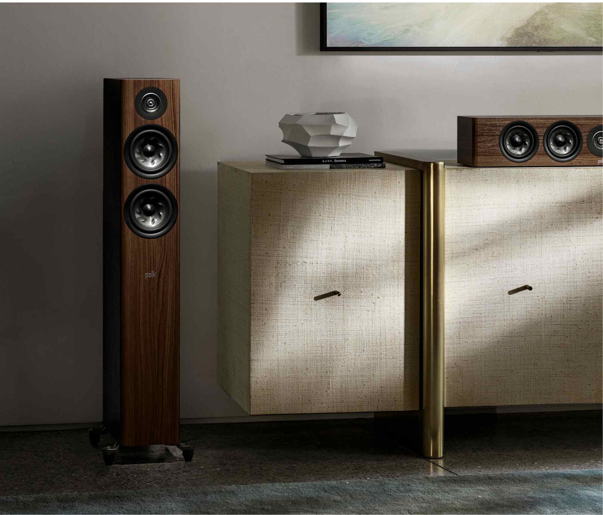 Polk Audio Reserve R500 walnut floorstanding speaker, another room view