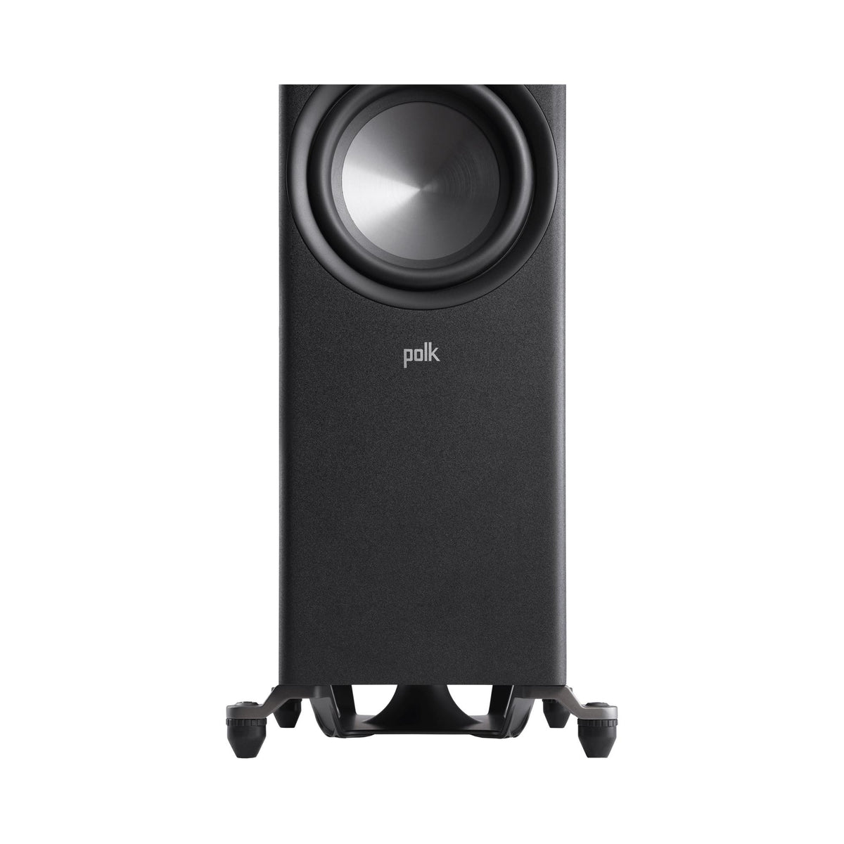 Polk Audio Reserve R700 black floorstanding speaker, base and Power Port detail