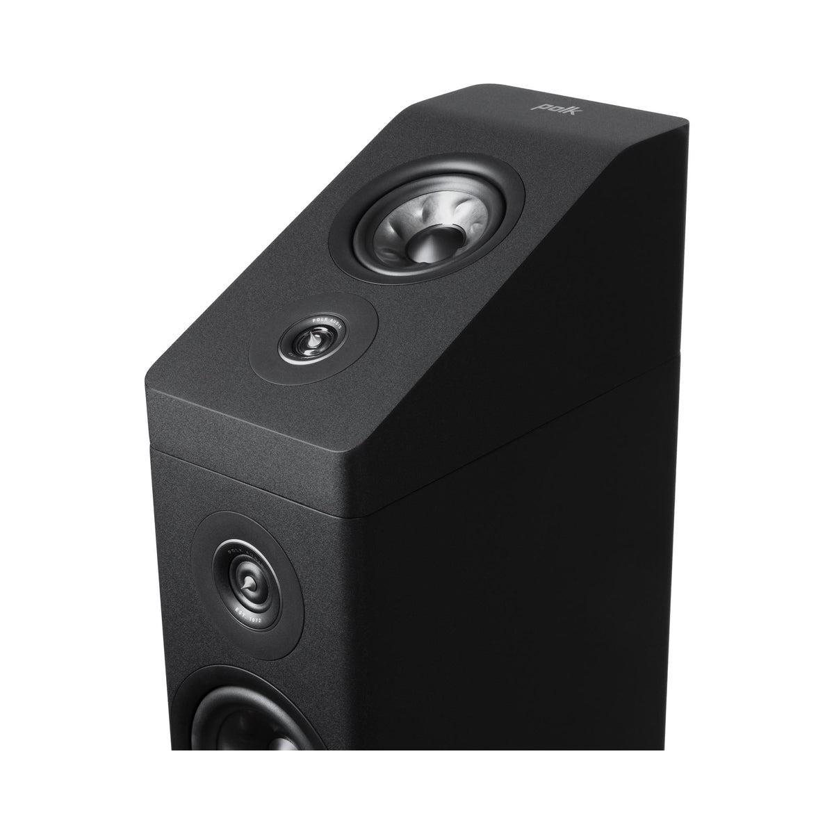 Polk Audio Reserve R900 black height speaker, driver detail from above