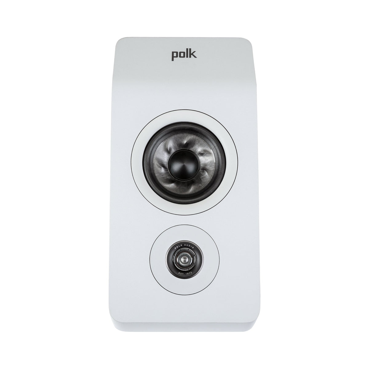 Polk Audio Reserve R900 white height speaker, front view without grilles